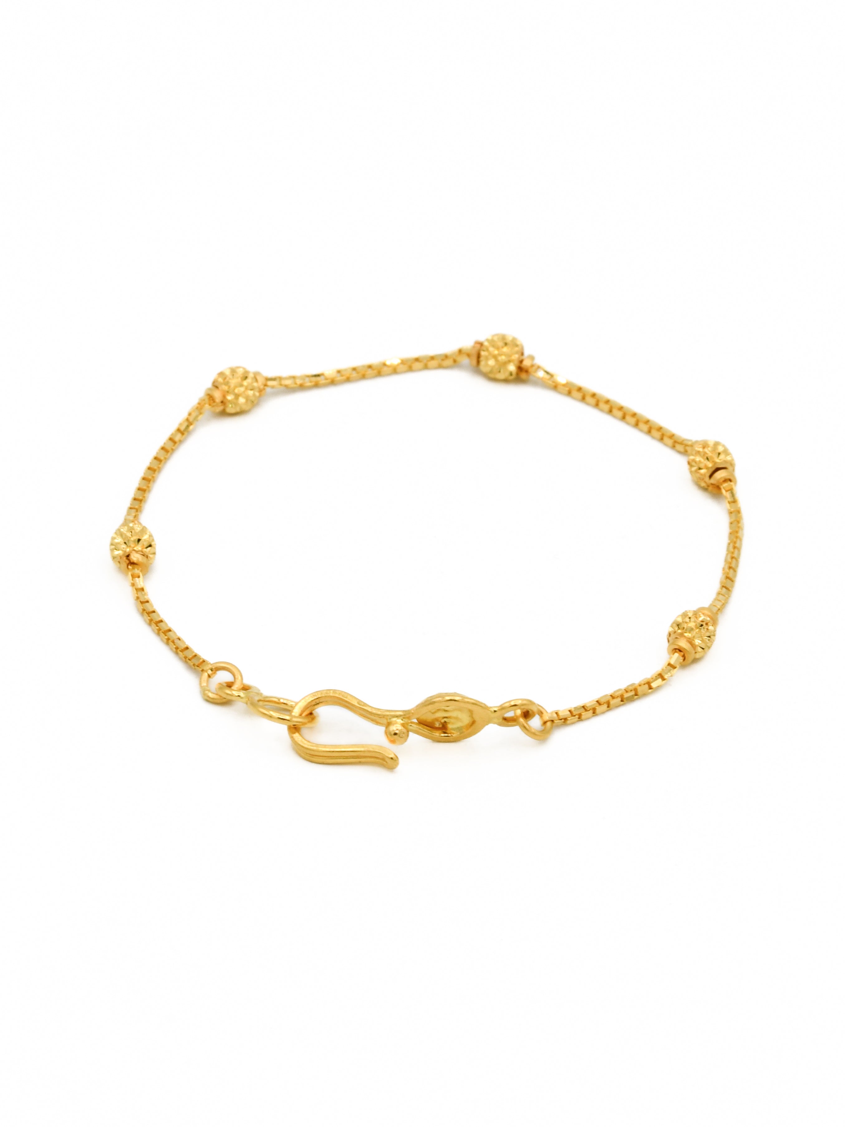 22ct Gold Ball 1 Piece Baby Bracelet