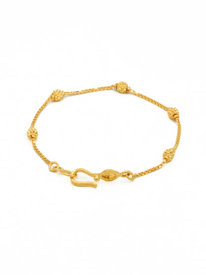 22ct Gold Ball 1 Piece Baby Bracelet