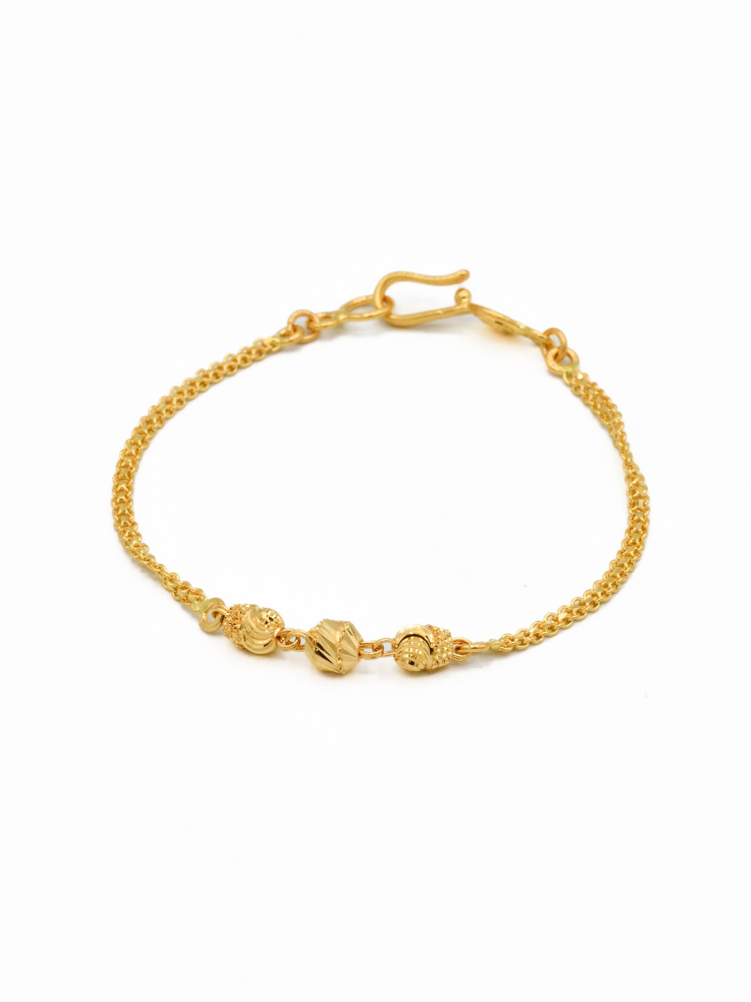 22ct Gold Ball 1 Piece Baby Bracelet