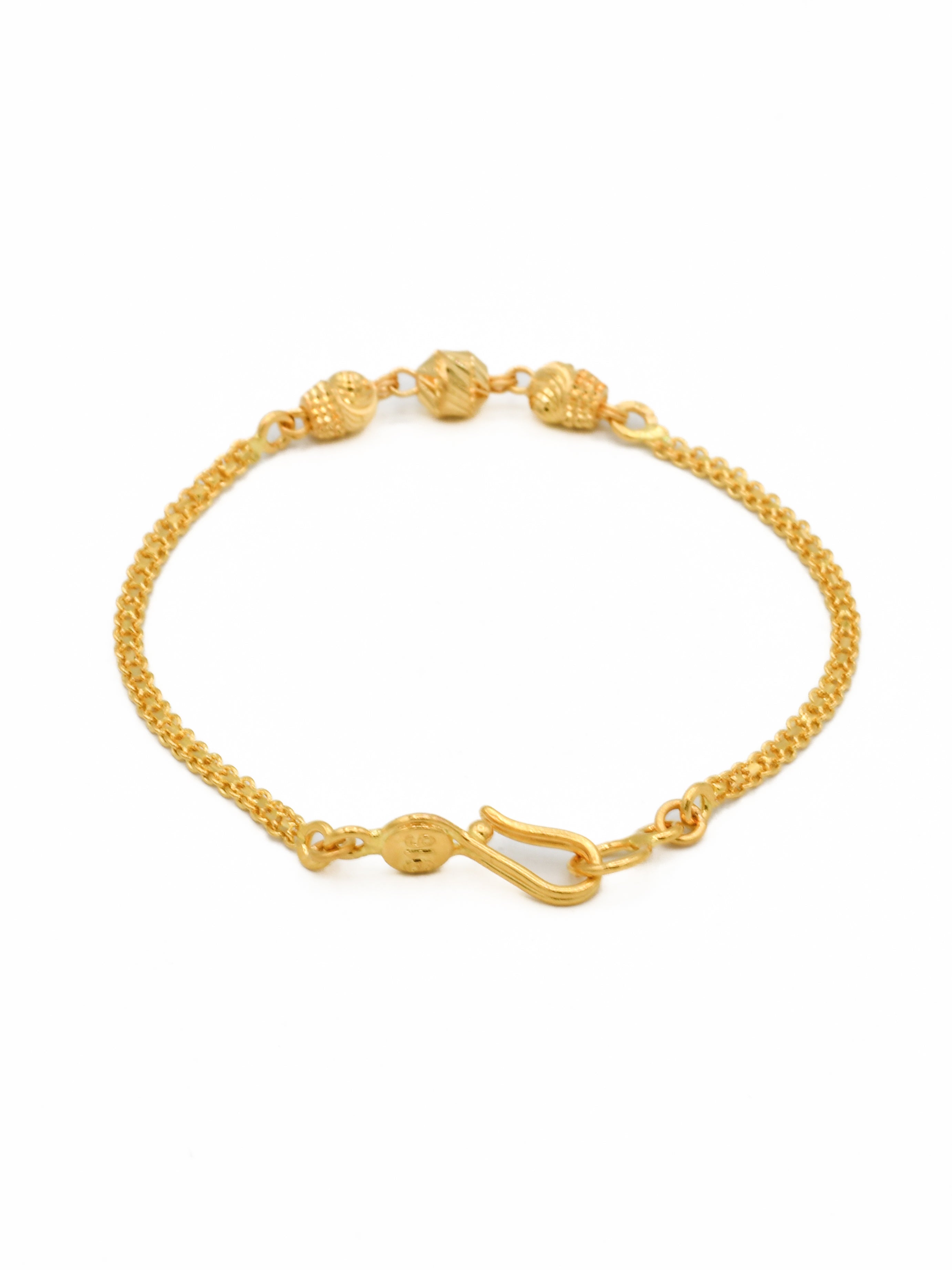 22ct Gold Ball 1 Piece Baby Bracelet