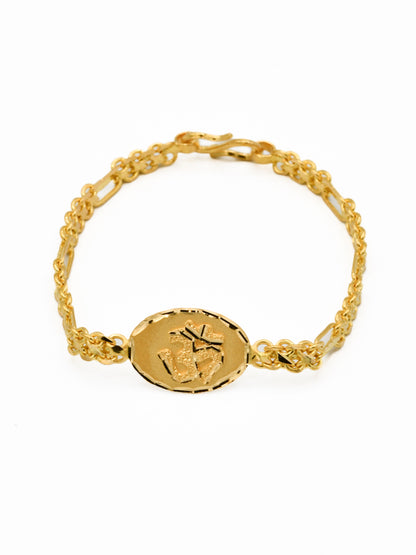 22ct Gold 1 Piece Baby Bracelet