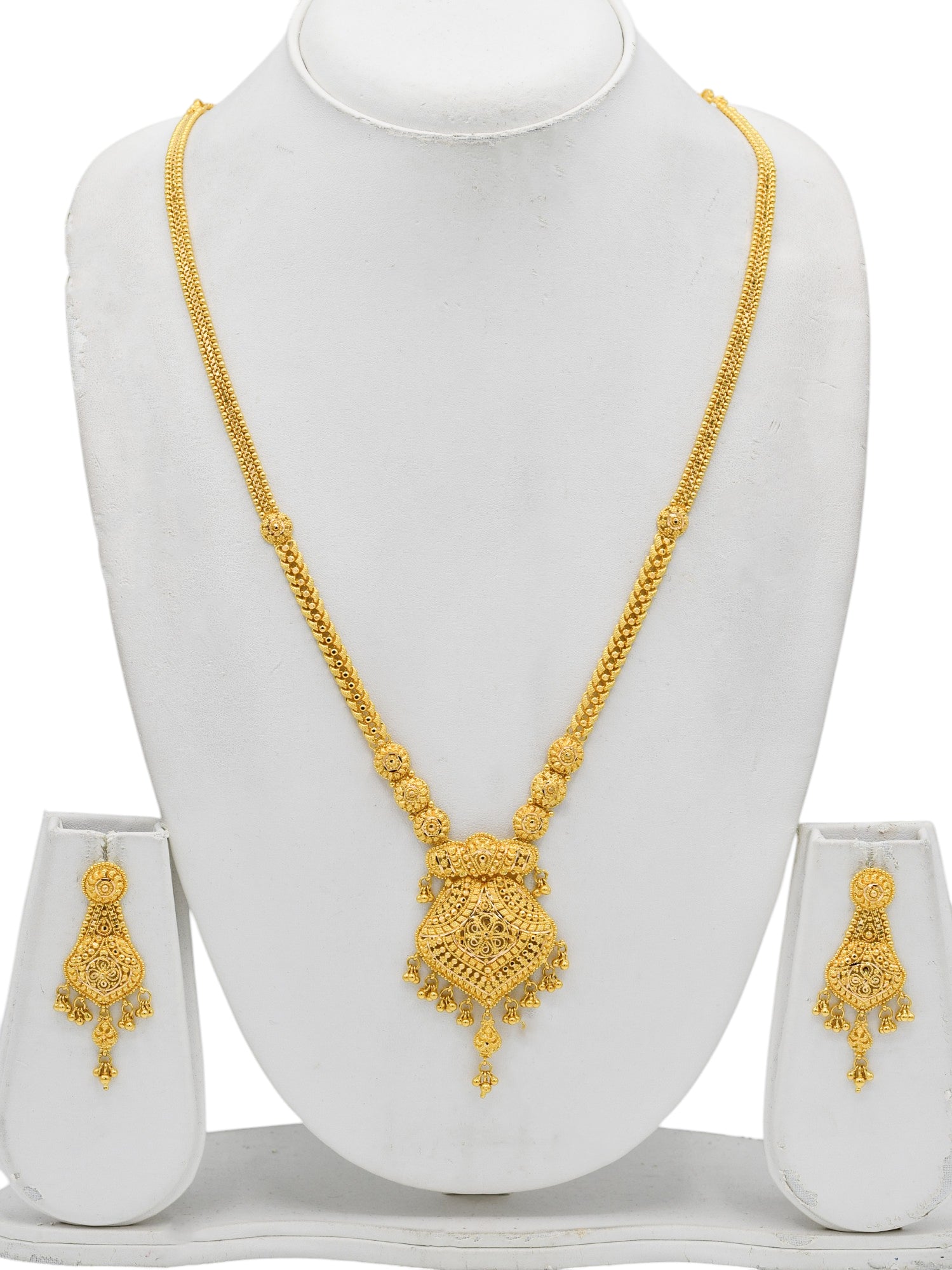 22ct Gold Long Necklace Set