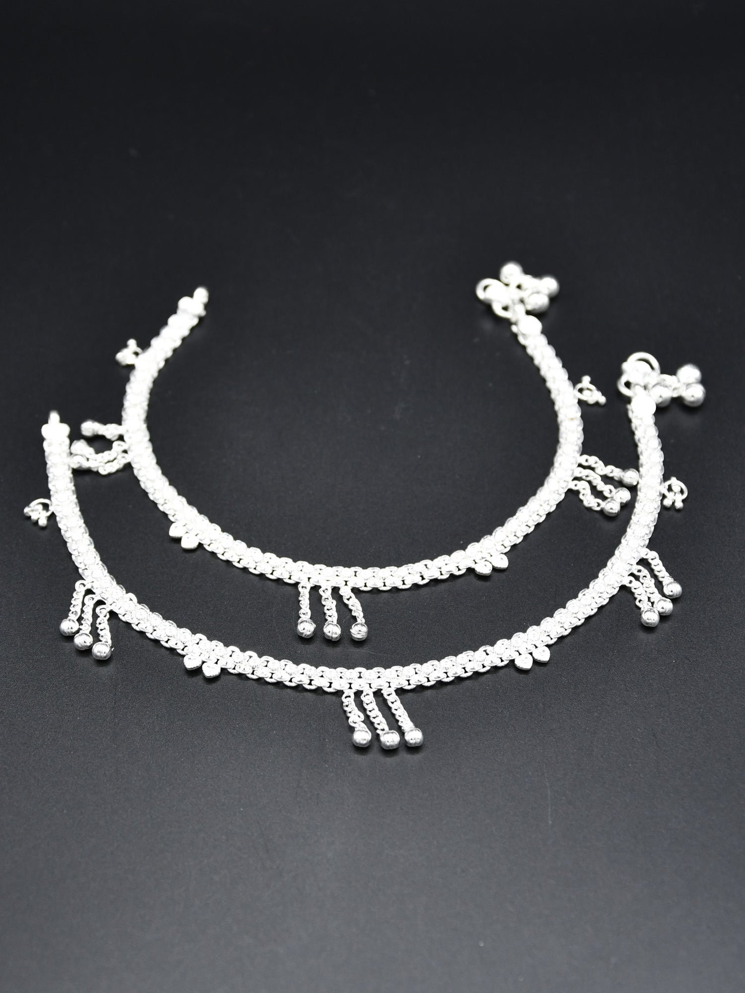 Ladies Silver Anklets - Roop Darshan