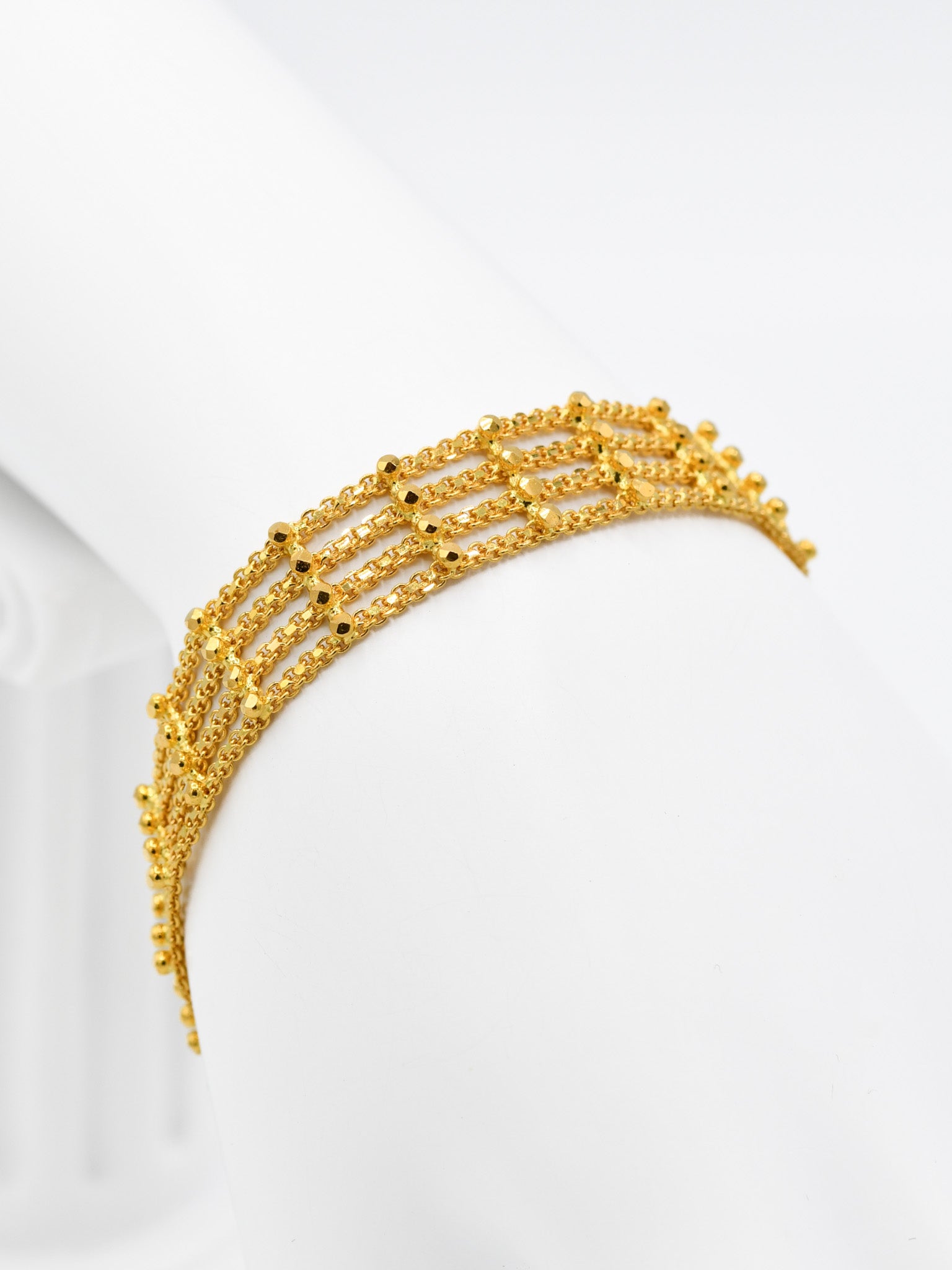 22ct Gold 4 Row Ladies Bracelet - Roop Darshan