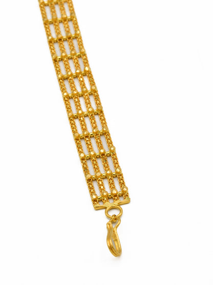 22ct Gold 4 Row Ladies Bracelet - Roop Darshan