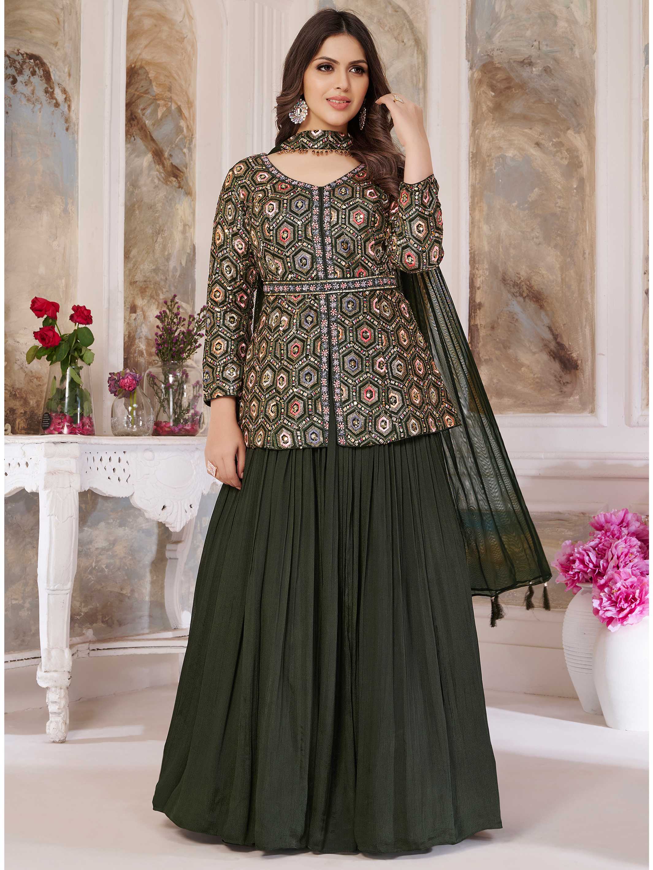 Rahi Paplum Top Lehenga