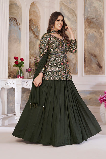 Rahi Paplum Top Lehenga