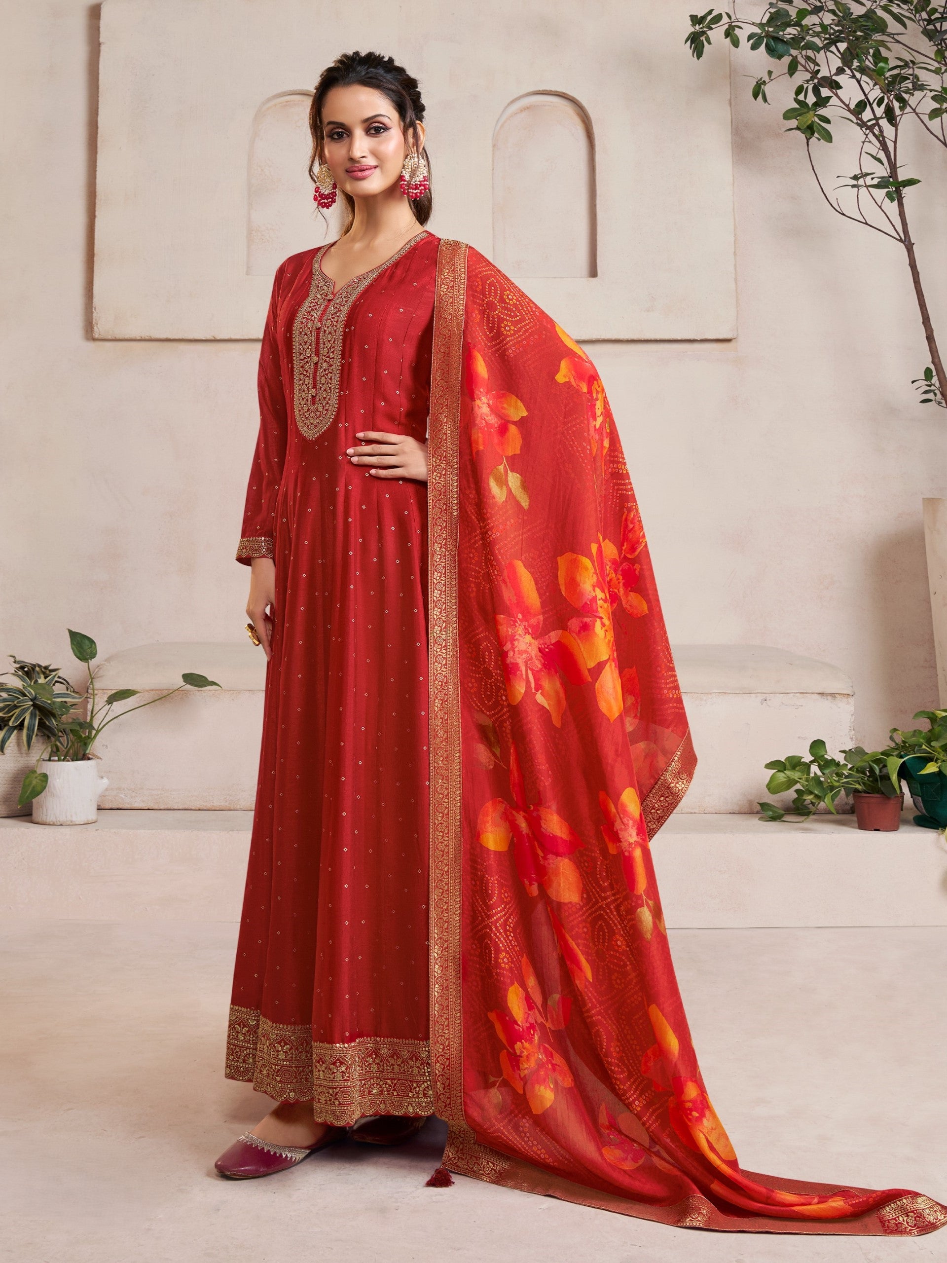 Siya Gown With Dupatta