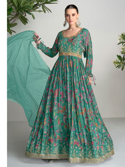 Rhea Gown With Dupatta