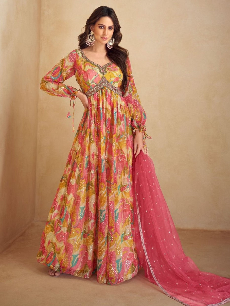 Rhea Gown With Dupatta