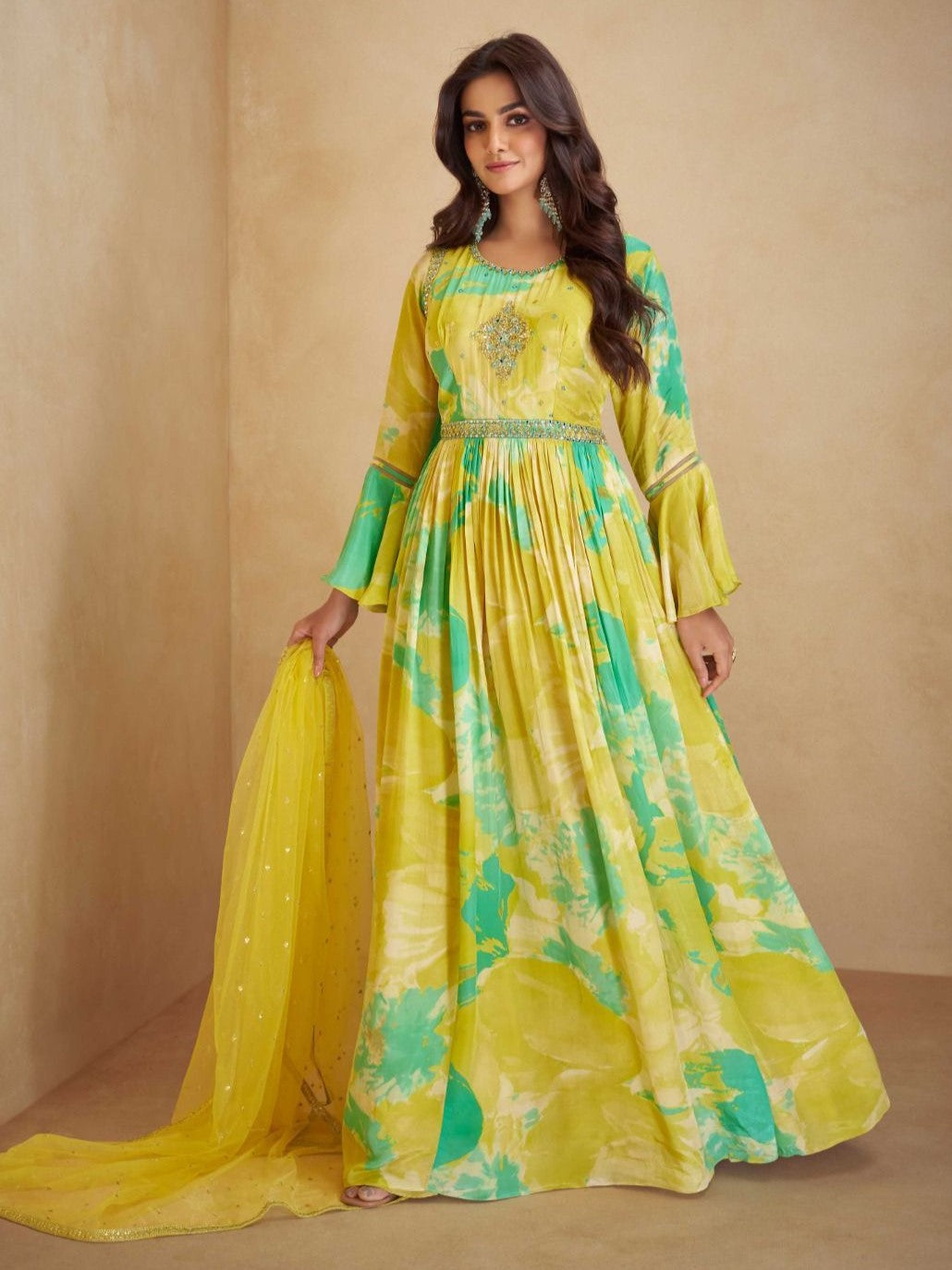 Yashna Gown With Dupatta