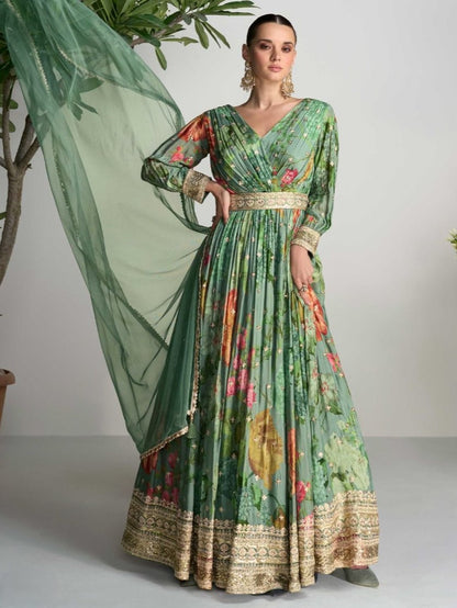 Yashna Gown With Dupatta