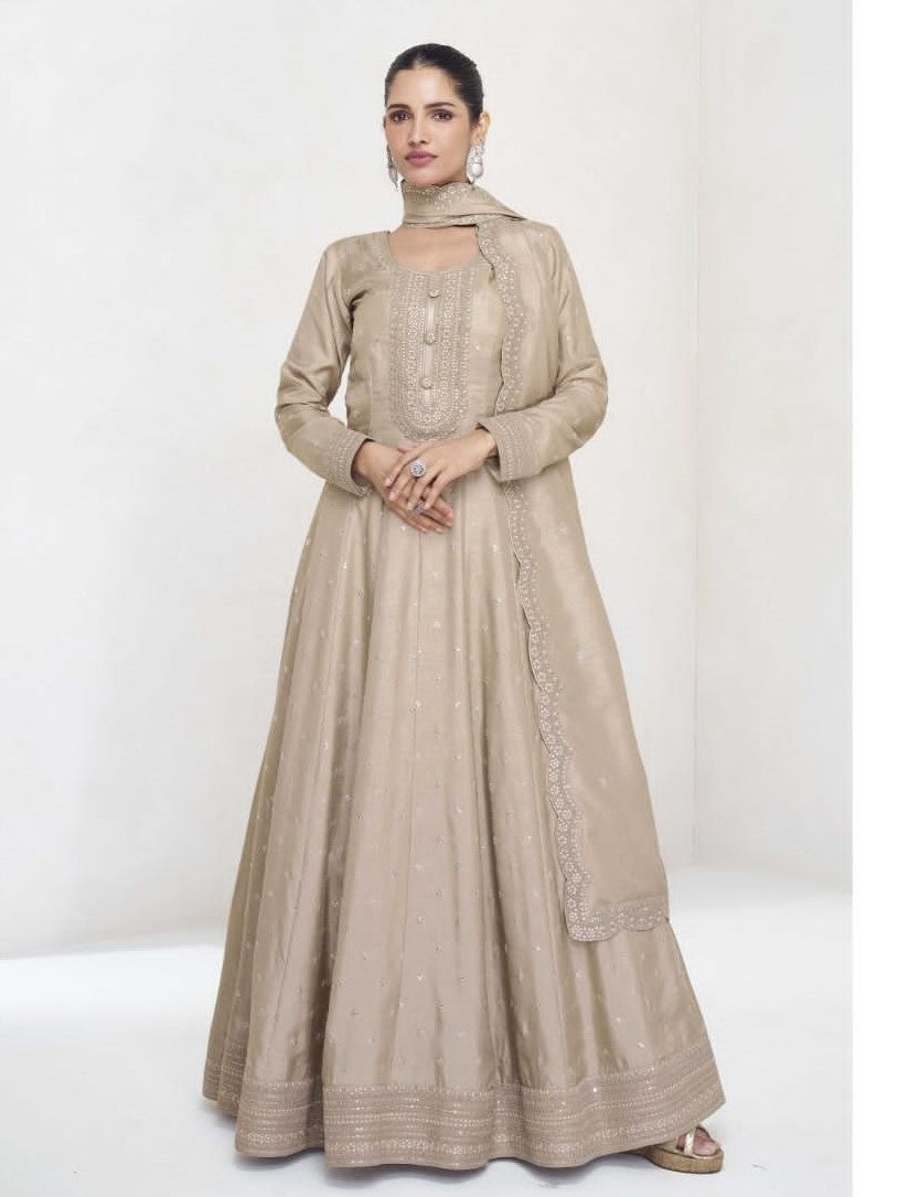 Nisha Gown With Dupatta