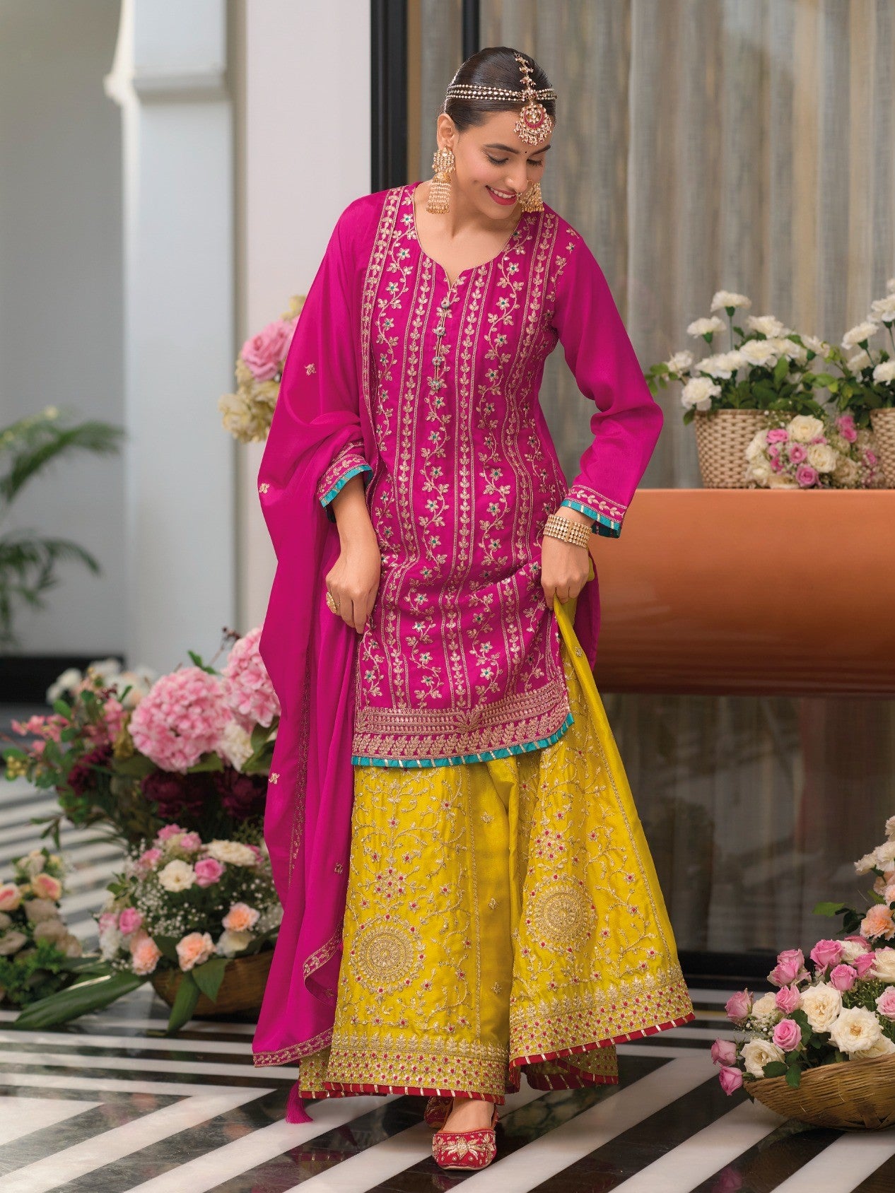 Aiza Long Top Lehenga