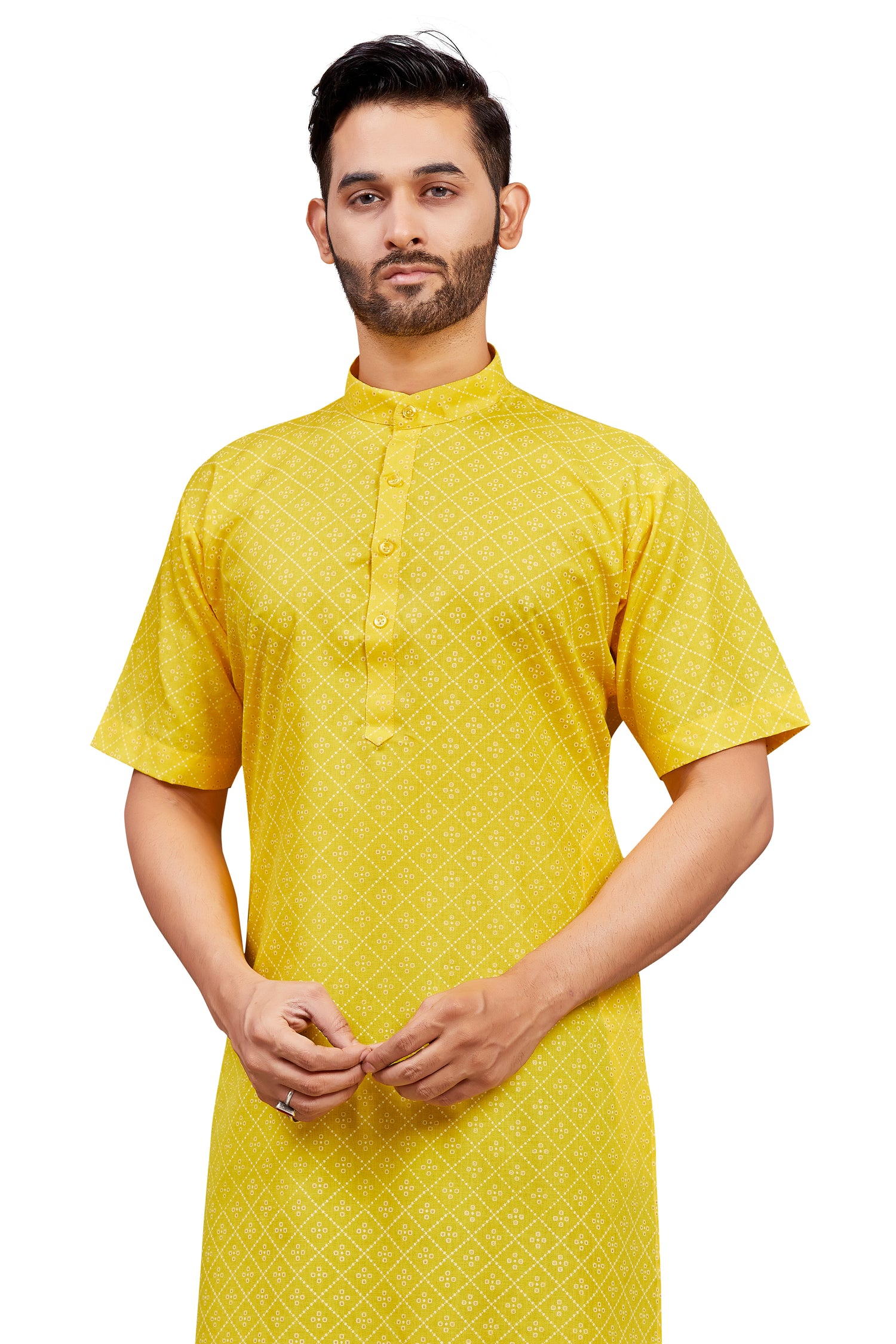 Mens Cotton Printed Kurta