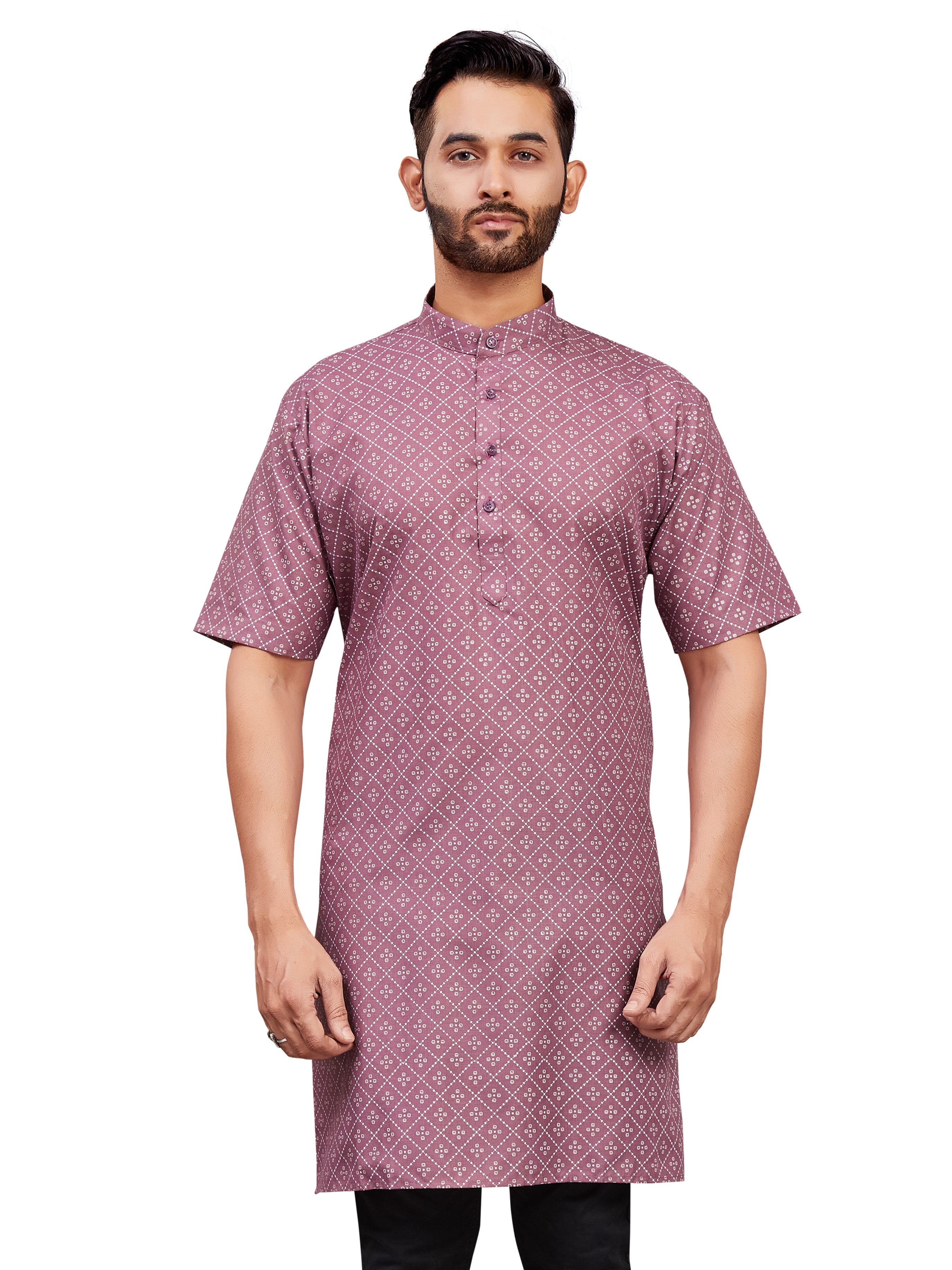 Mens Cotton Printed Kurta