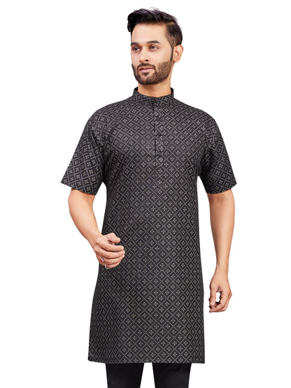 Mens Cotton Printed Kurta