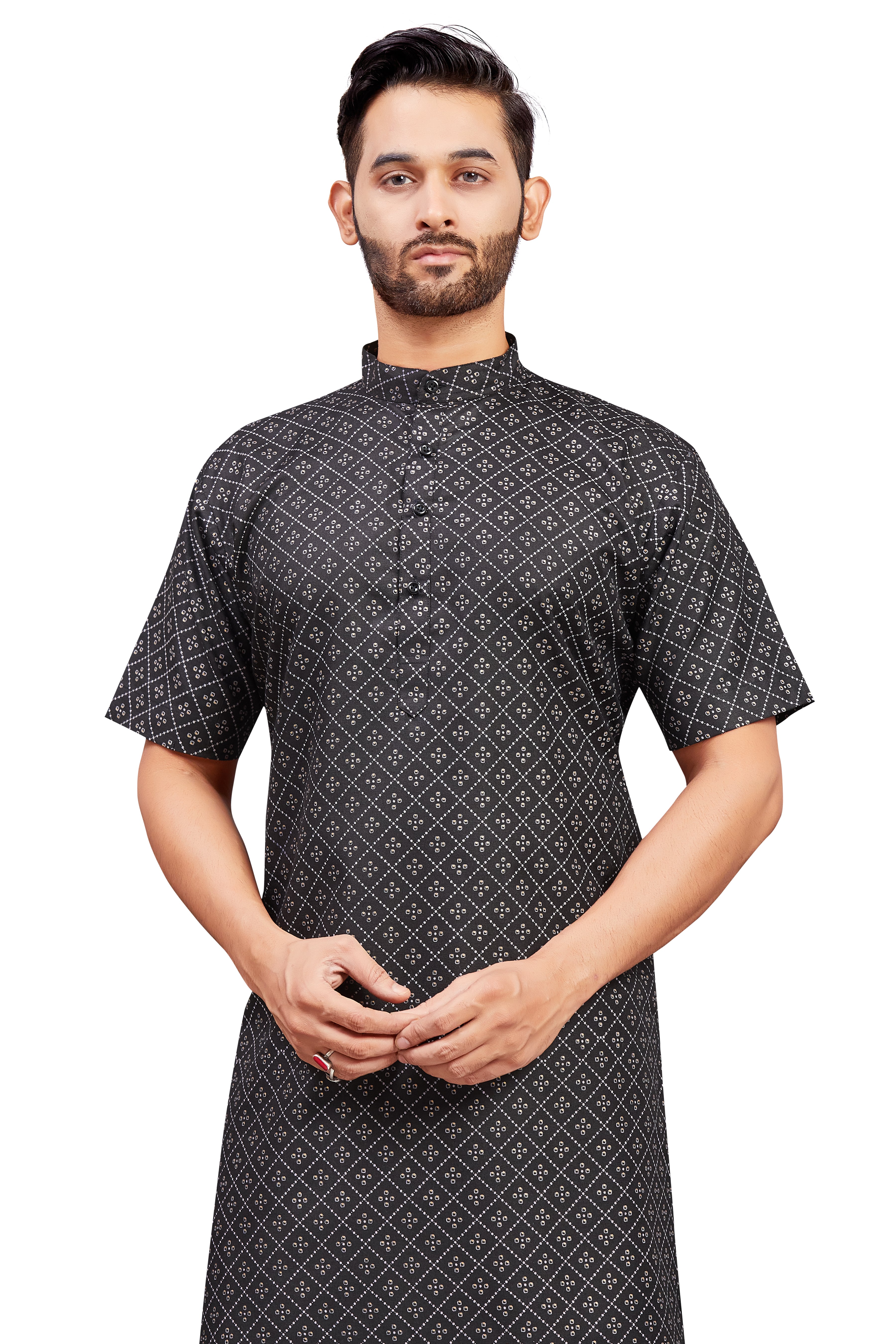 Mens Cotton Printed Kurta