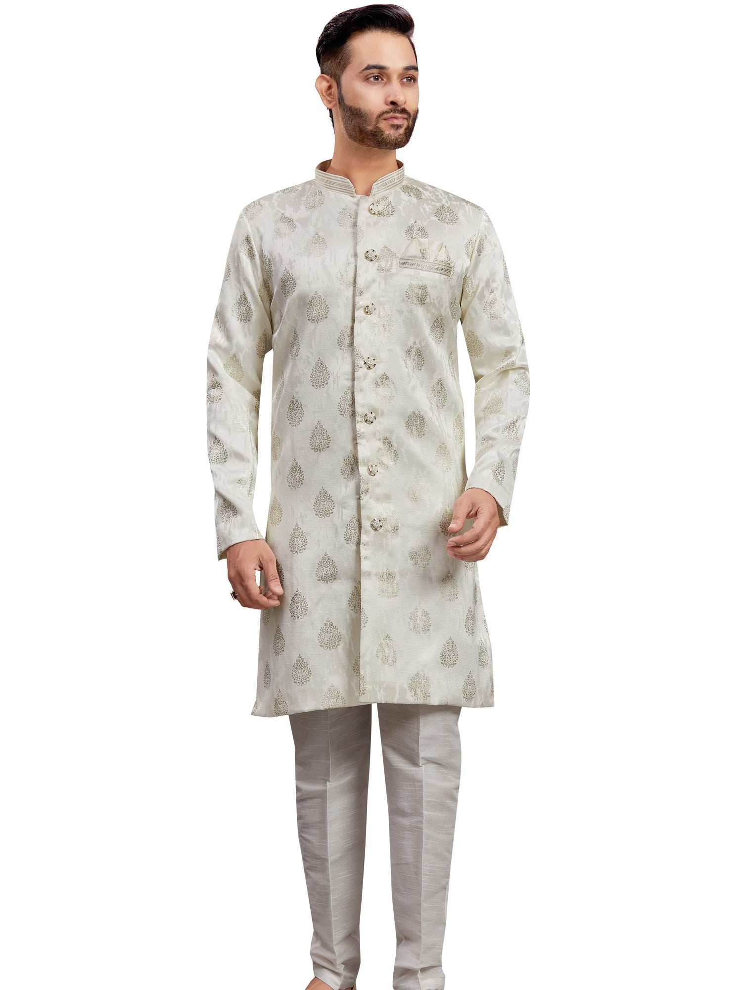 Mens Printed Kurta Set