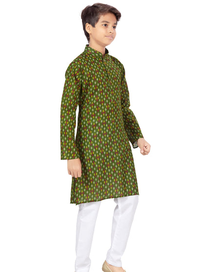 Boys Printed Kurta Payjama - Roop Darshan