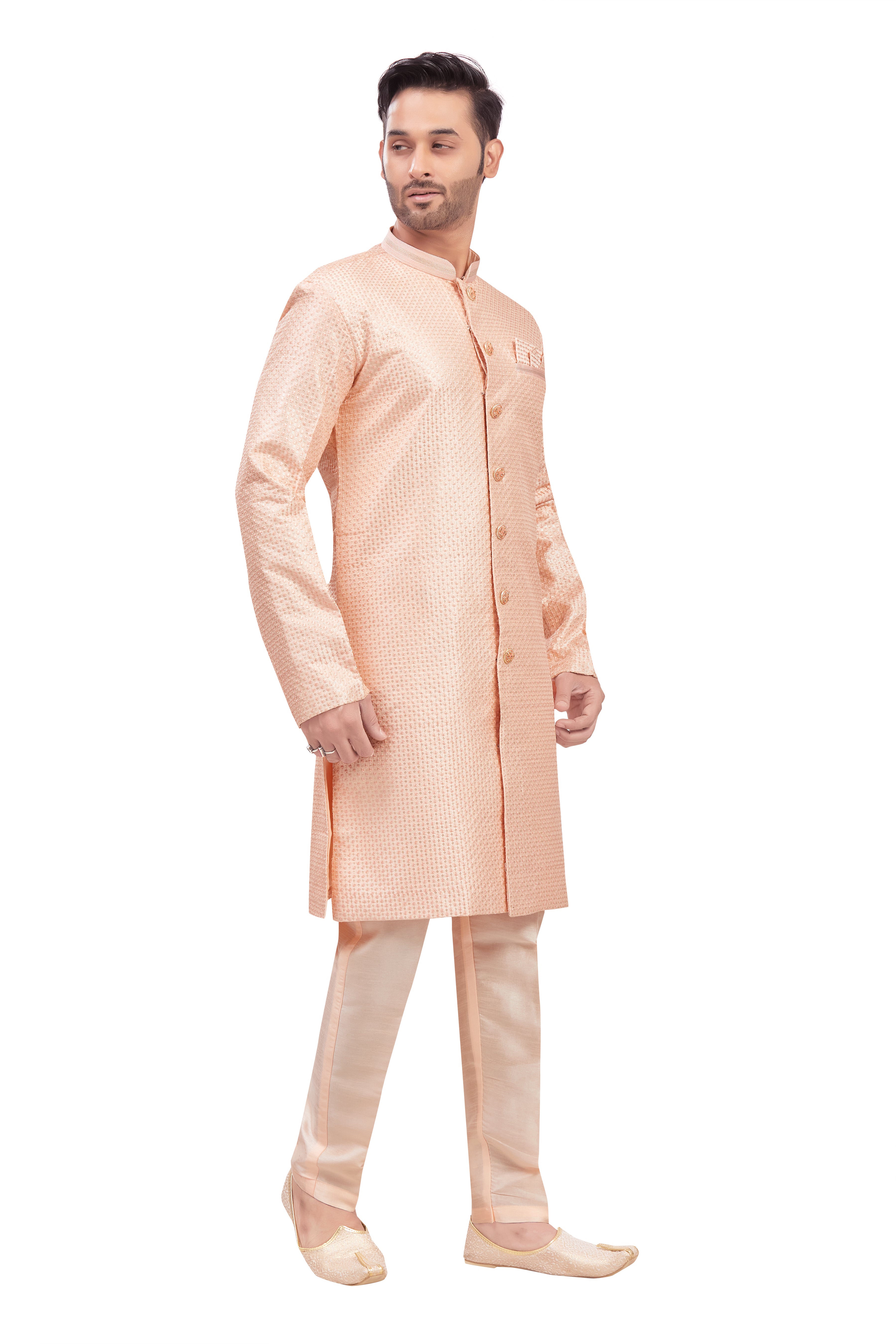 Mens Tiki Resham Embroidered Work Kurta Set