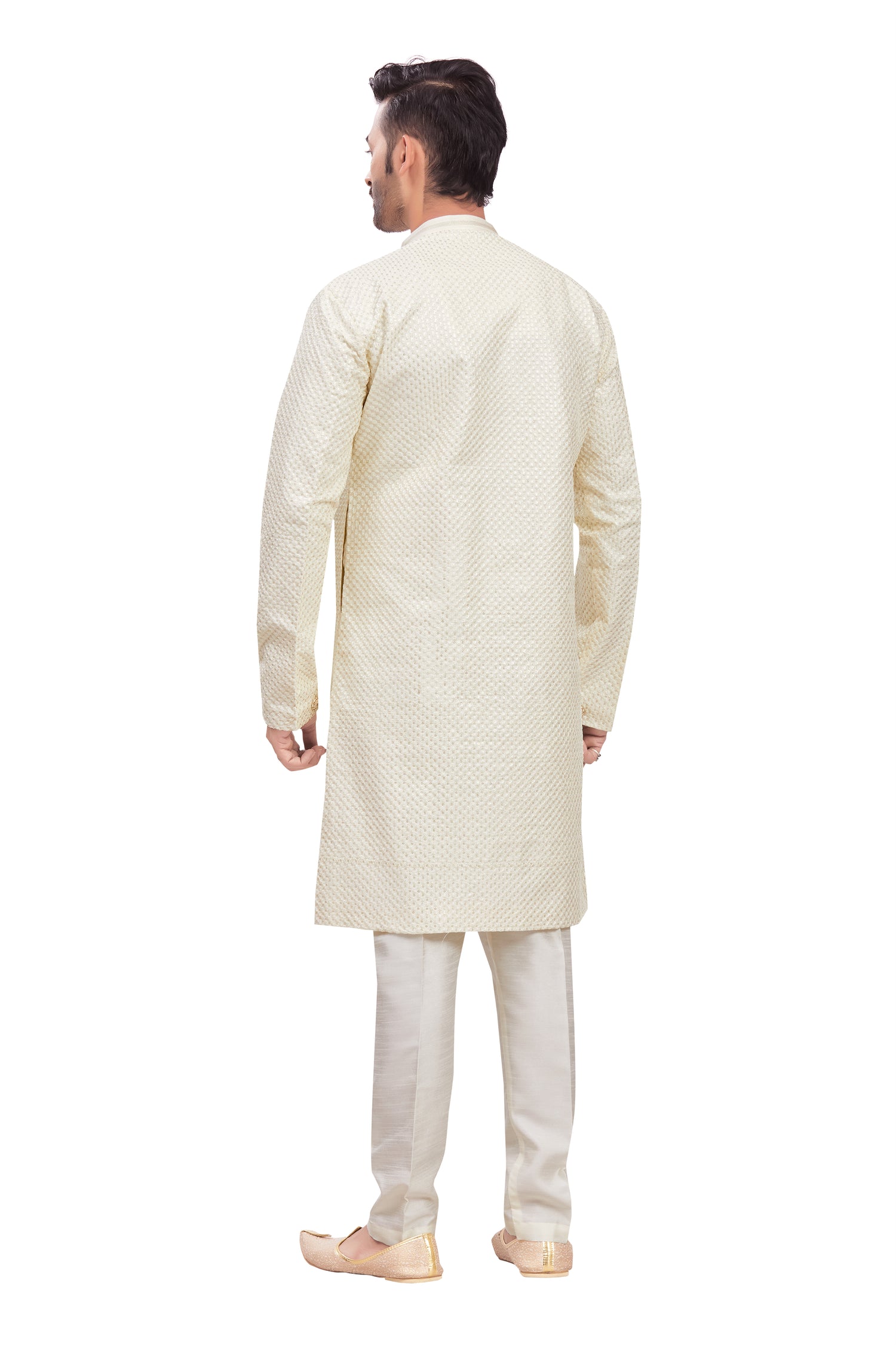 Mens Tiki Resham Embroidered Work Kurta Set