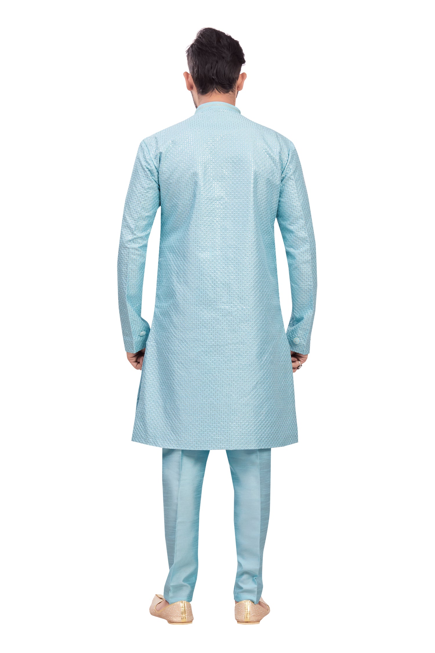 Mens Tiki Resham Embroidered Work Kurta Set