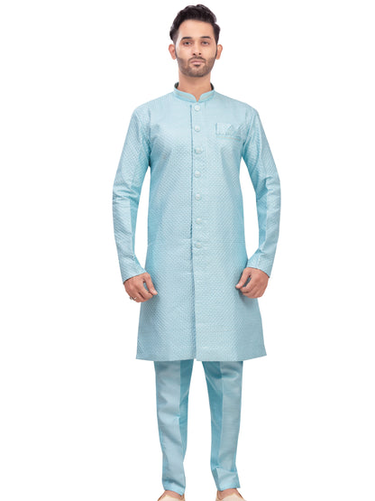 Mens Tiki Resham Embroidered Work Kurta Set