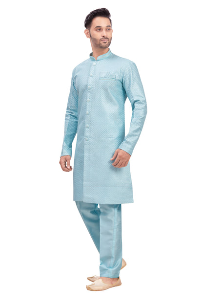 Mens Tiki Resham Embroidered Work Kurta Set