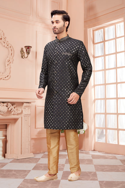 Mens Sequin Embroidered Kurta Set