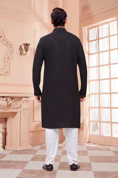 Mens Tiki Resham Kurta Set