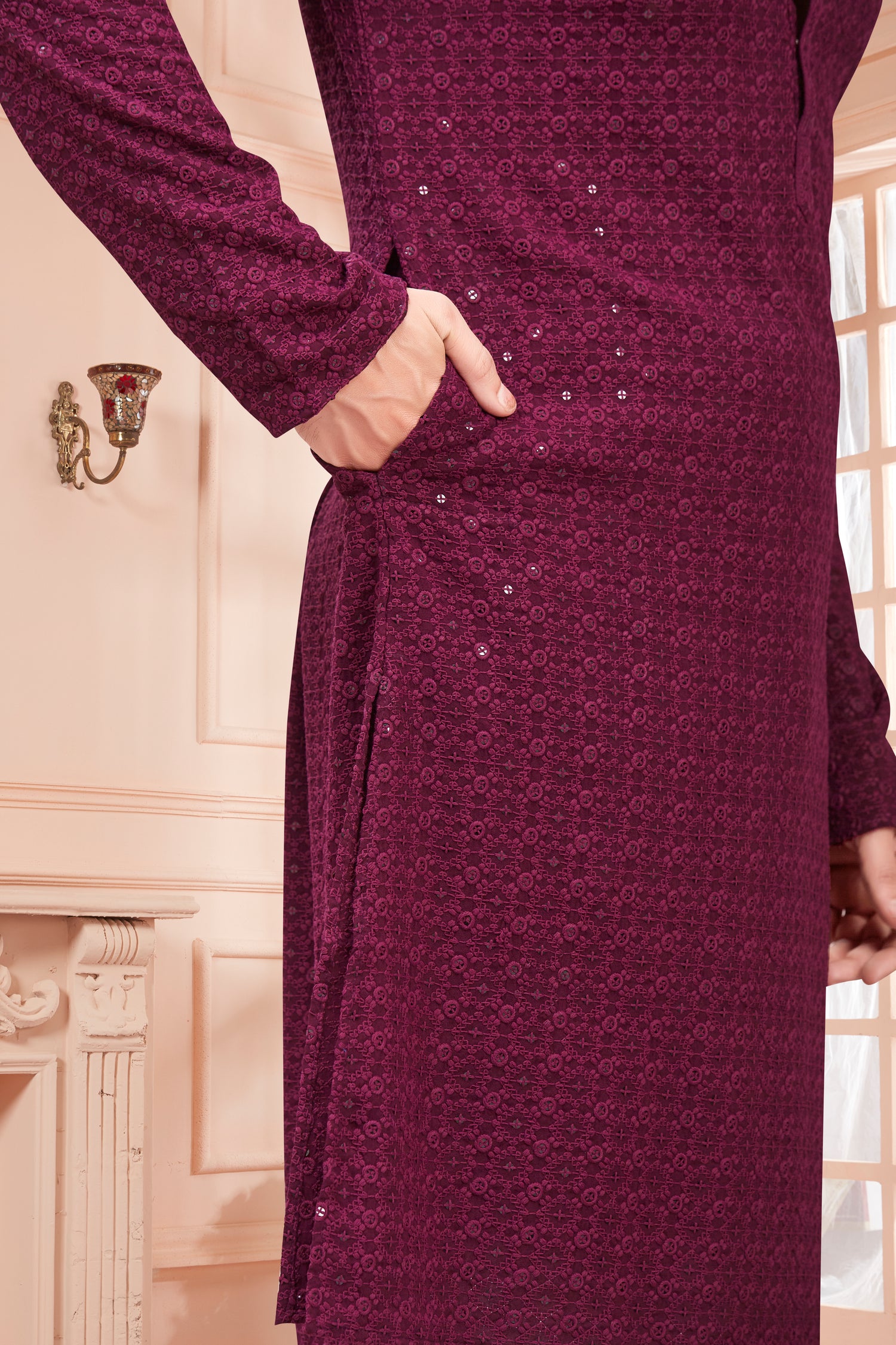 Mens Tiki Resham Kurta Set