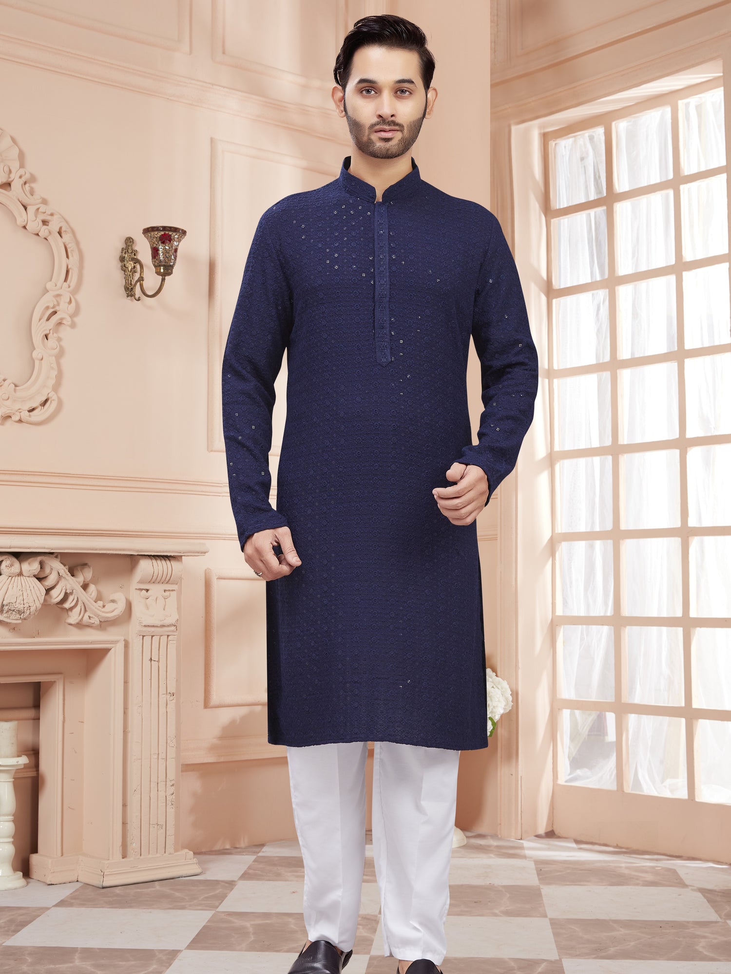 Mens Tiki Resham Kurta Set