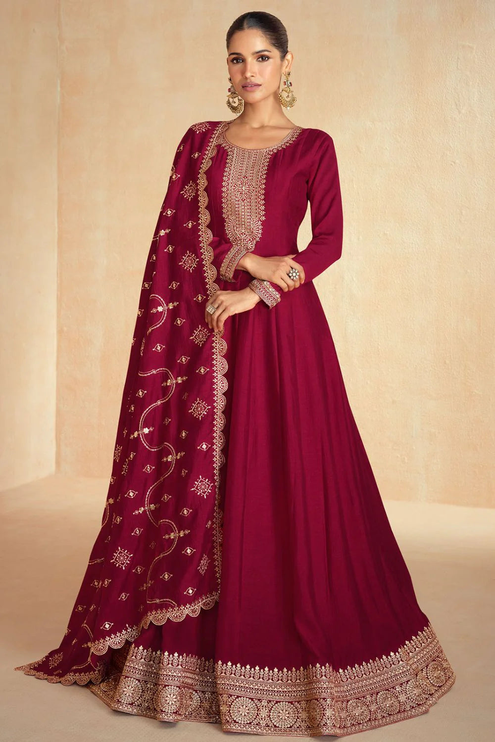 Hina Gown With Dupatta