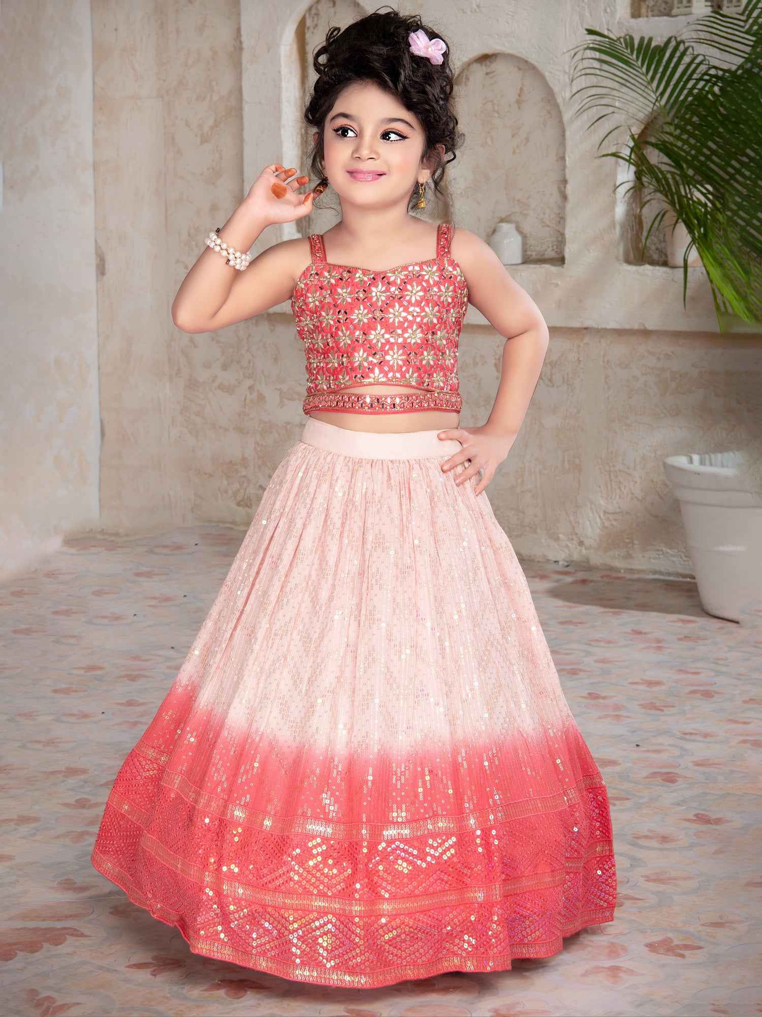 Mini Lehenga Choli With Cape