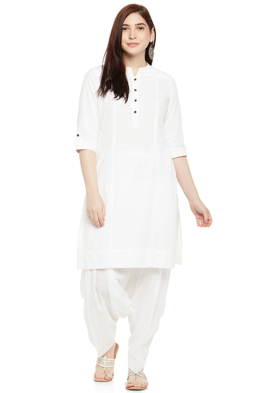 Plain Cotton Patiala Salwar Pants - Roop Darshan