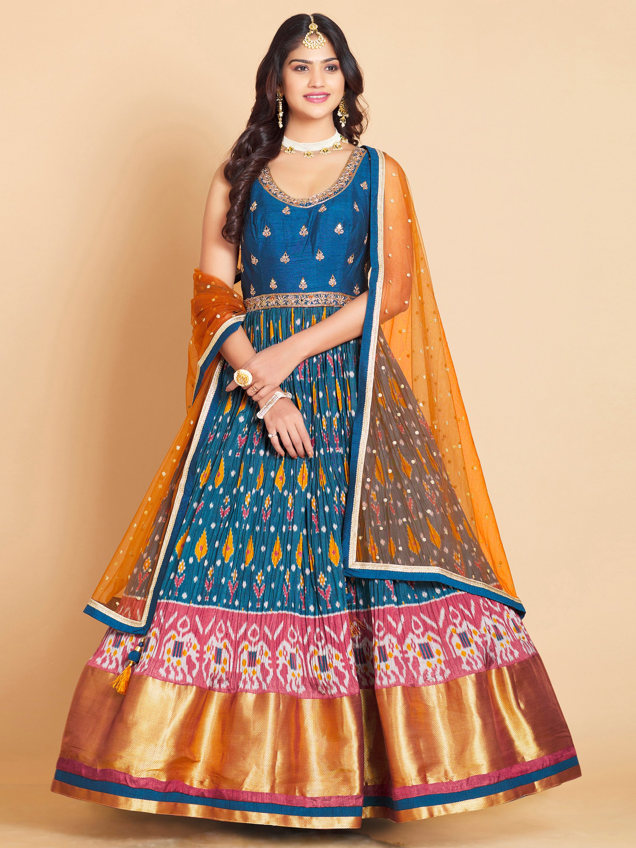 Teal Lehenga Choli - Buy Teal Lehenga Choli online in India