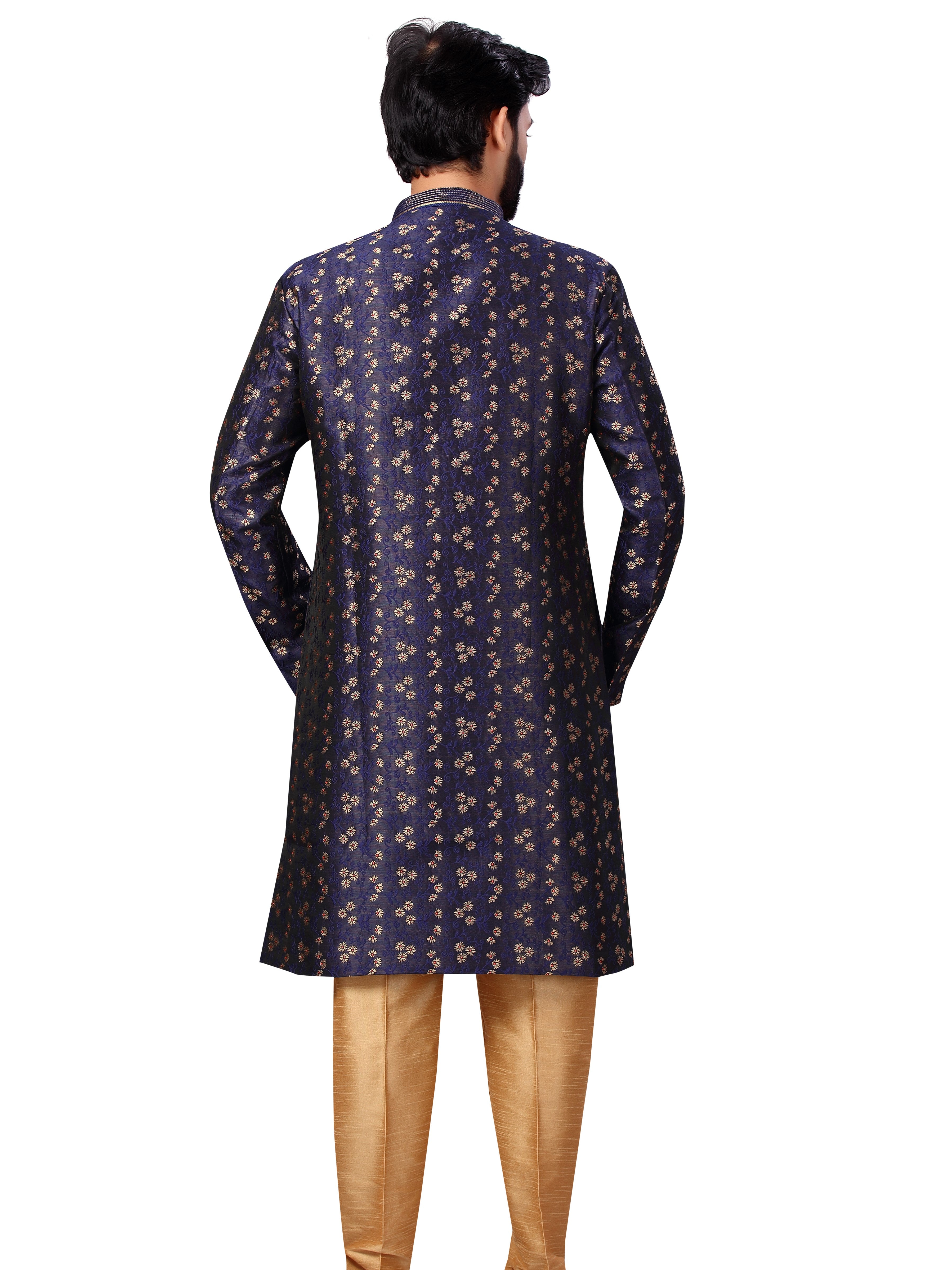 Silk Brocade Kurta Payjama - Roop Darshan